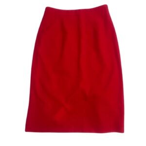 JH Collectible 1974‎ Wool Red Pencil Skirt Size 10 True Vintage Classic Business